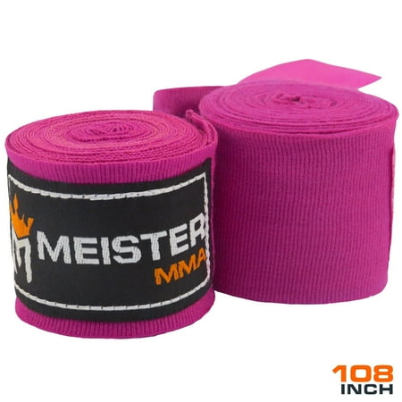 Meister Junior 108" Semi-Elastic MMA Hand Wraps (Pair)