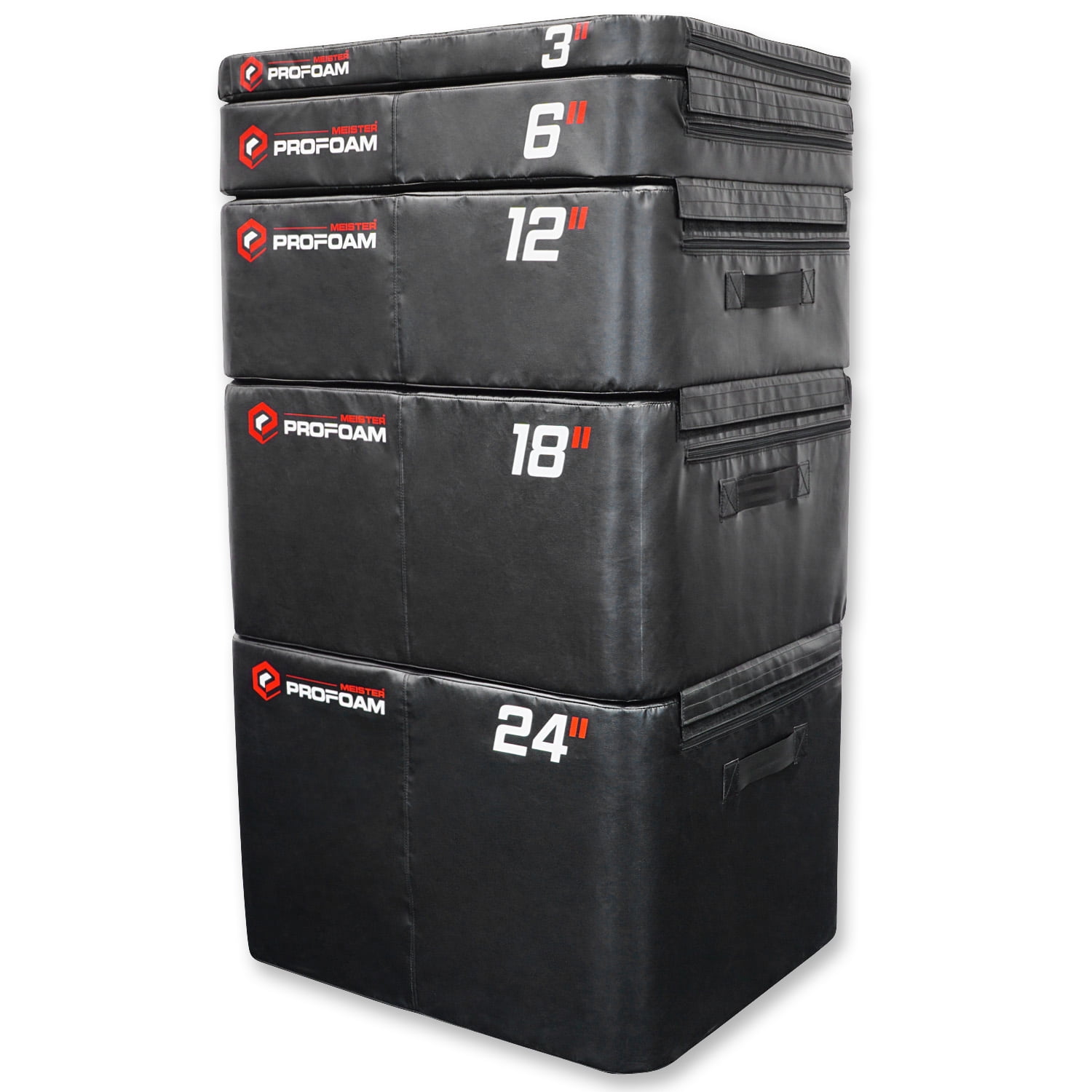 "Meister PROFOAM™ Plyo Boxes - Foam Jump Boxes for Gyms - 5 Box Set (24 ...