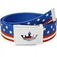 thumbnail image 1 of Meister Player Golf Web Belt - Adjustable Fits Up To 42" - American Flag, 1 of 2