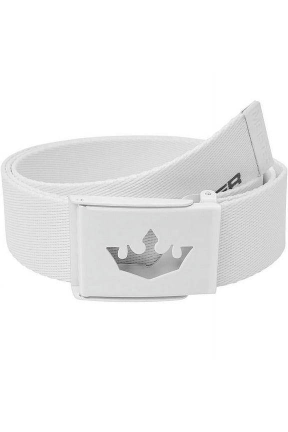 Player Golf Web Belt - Adjustable & Reversible White