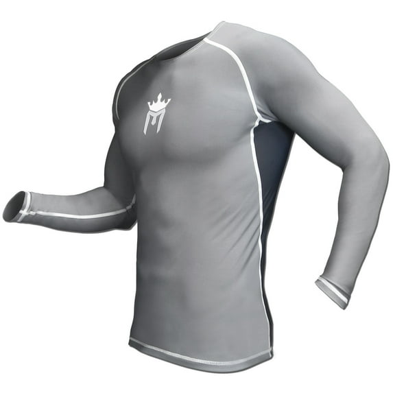 Meister Rush Long-Sleeve Rash Guard - Charcoal/Black - X-Large