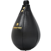 Meister SpeedKills Leather Speed Bag w/ Lightweight Latex Bladder - Black - Large 10.5" x 7"