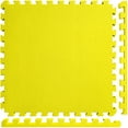 thumbnail image 1 of Meister X-THICK 1.5" Interlocking EVA Foam Mats - 2X Cushion for Wrestling, MMA Takedowns & Gymnastics - 2'x2' Tiles - Yellow - 36 Tiles (144 Sqft), 1 of 4