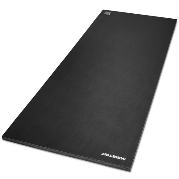 Meister X-Thick Fold-Out Workout Mat - 72" x 29.5" x 1" - Black