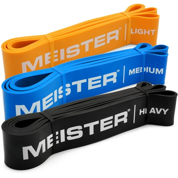 Meister XBand Comfort Width Resistance Band - 41" x 2" - Medium 3 Band Set