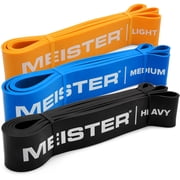 Meister XBand Comfort Width Resistance Band - 41" x 2" - Medium 3 Band Set