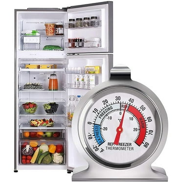 Meitianfacai 1 Pack Refrigerator Thermometer, -30~30°C/-20~80°F, Classic Fridge Analog Thermometer Large Dial with Red Indicator Thermometer for Freezer Refrigerator Cooler