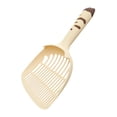 thumbnail image 1 of Meitianfacai 11.02x5.31in Cat Waste Shovel, Double-Sieve Litter Scoop with Sloping Head & Vertical Stand; Easy-Rinse Plastic for Clumping Litter Boxes（Yellow）, 1 of 6