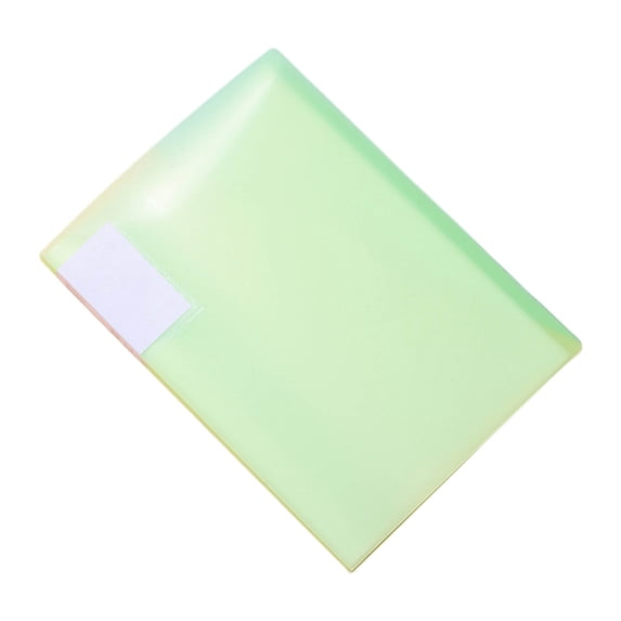 Meitianfacai 1PC Clear Plastic Binder Folder, 3-Ring Transparent Document Organizer for Loose-Leaf Paper - Lightweight Office Utility Portfolio with Storage Clip(Green)