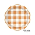 thumbnail image 1 of Meitianfacai 25-Count Thanksgiving Paper Plates Set, Fall Pumpkin and Maple Leaf Design, Disposable Party Tableware for Holiday, 1 of 6