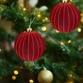 thumbnail image 1 of Meitianfacai 2PCS Oversized Flock Balls 5.91 inch Christmas Tree Ornaments Large Hanging Decor for Holiday Display, 1 of 6