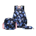 thumbnail image 1 of Meitianfacai 3 Piece Multifunctional Backpack Set with Large Capacity, Lightweight Storage Bag Set Includes Book Bag, Insulated Lunch Tote & Pencil Pouch for Camping Hiking Work（Blue）, 1 of 5