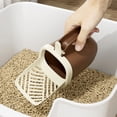 thumbnail image 1 of Meitianfacai ​3-in-1 Portable Cat Litter Scoop System with Holder & Waste Container, One-Hand Operation Button Lock Design (9.45x7.48x5.91in)​（Brown）, 1 of 6