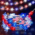 thumbnail image 1 of Meitianfacai 39.3" Independence Day LED Lights Mini Star & USA Flag String Lights Battery Operated, For Memorial Day Decorations, 4th Of July Decorations Party Decor, 1 of 8