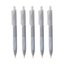 Meitianfacai 5 Pcs 0.5mm Fine Point Gel Pens, Smooth Writing Black Ink Pens with Non-Slip Frosted Grip for Journaling, Note Taking, Office Supplies（Gray）