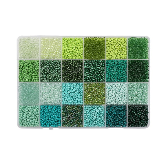 Meitianfacai 5200-Piece Jewelry Bead Kit, 3mm Plastic Beads in 8 Colors for Bracelet Making, Craft Supplies for adult and Adults (Green)