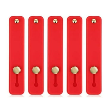 Meitianfacai 5Pcs Phone Grip Strap Telescopic Finger Loop Phone Finger Strap Holder Silicone Stretch Grip Stand for Most Mobile Phones and Tablets