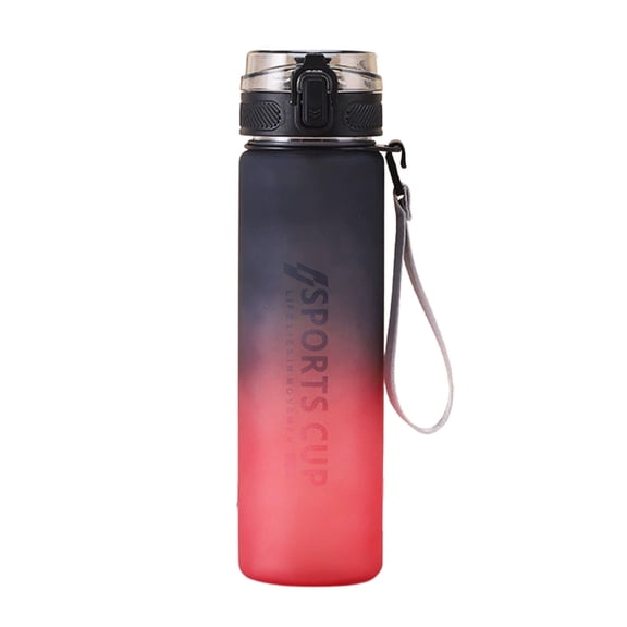 Meitianfacai 800ml(27 oz) Gradient Color Portable Water Bottle with Tea Infuser, Large Capacity Sports Water Container with Carrying Strap, Leak Proof Drinking Cup for Outdoor Activities