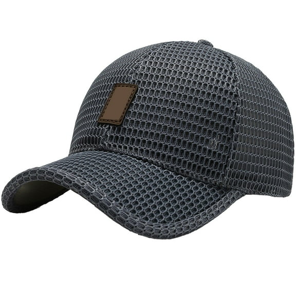 Meitianfacai Adjustable Mesh Baseball Cap,Fashionable Breathable Sun Hat with Sturdy Brim,Unisex Casual Sports Hat for Walking, Hiking,Gym,Outdoor Activities(Fits Head Size 56-60cm/22-23.6in)（Gray）