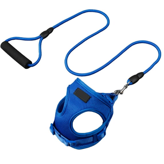 Meitianfacai Adjustable Mesh Dog Harness with Reflective Stitching - Breathable Pet Vest for Small & Medium Dogs, Pet Supplies for Walking, Hiking & Outdoor Activities(Blue)