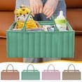 thumbnail image 1 of Meitianfacai Baby Diaper Organizer Basket with Dividers & Carry Handle,Portable Storage for Diapers,Wipes,Bottles & Baby Essentials,Perfect for Nursery,Car Travel & Home Use, 15x10x7 inch (Green), 1 of 6