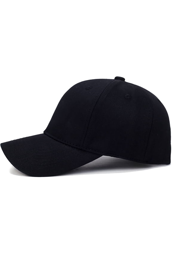 Baseball Hat Baseball Cap Cotton Light Board Solid Color Men Cap Adjustable Mens Sun Hats for Hiking Outdoor Camping Beach（Black）