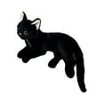 thumbnail image 1 of Meitianfacai Black Realistic Plush Cat Toy in Lying Position Soft Stuffed Animal for Home Decoration Workplace Companion and Emotional Comfort, 1 of 8
