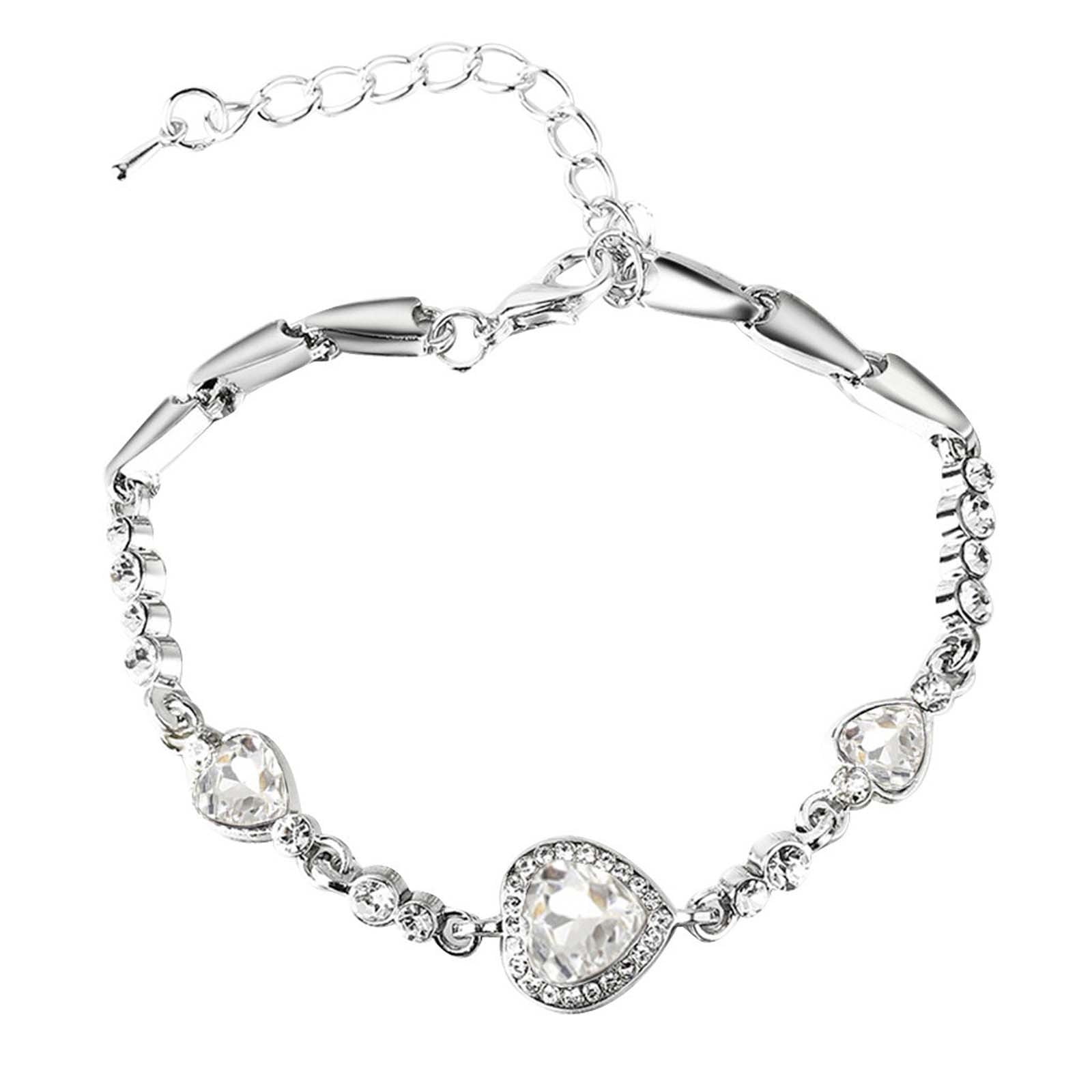 ブレスレット LESS IS MORE silver febow bracelet Sterling Silver Knotted Links Toggle Bracelet for Women, 8