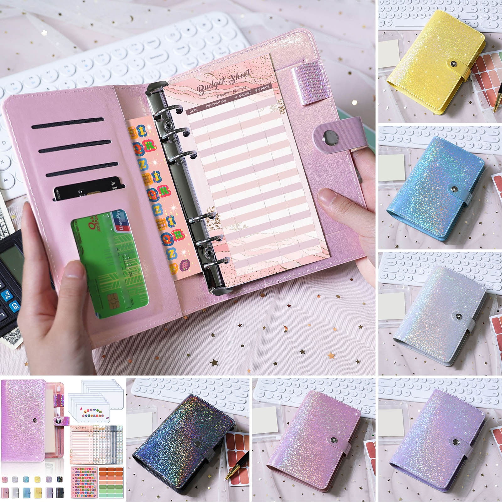 Meitianfacai Budget Planner - Monthly Budget Book with Expense Tracker Notebook, Undated Bill Organizer & Finance Planner to Take Control of Your Money, Account Book with Inside Pocket, A5 Size