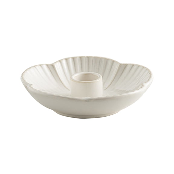 Meitianfacai Candle Holders, Ceramic Flower Shaped Candle Stand, Holiday Table Decor, Christmas Halloween Wedding Centerpiece, Taper Candle Holder, Home Decoration Candle Tray