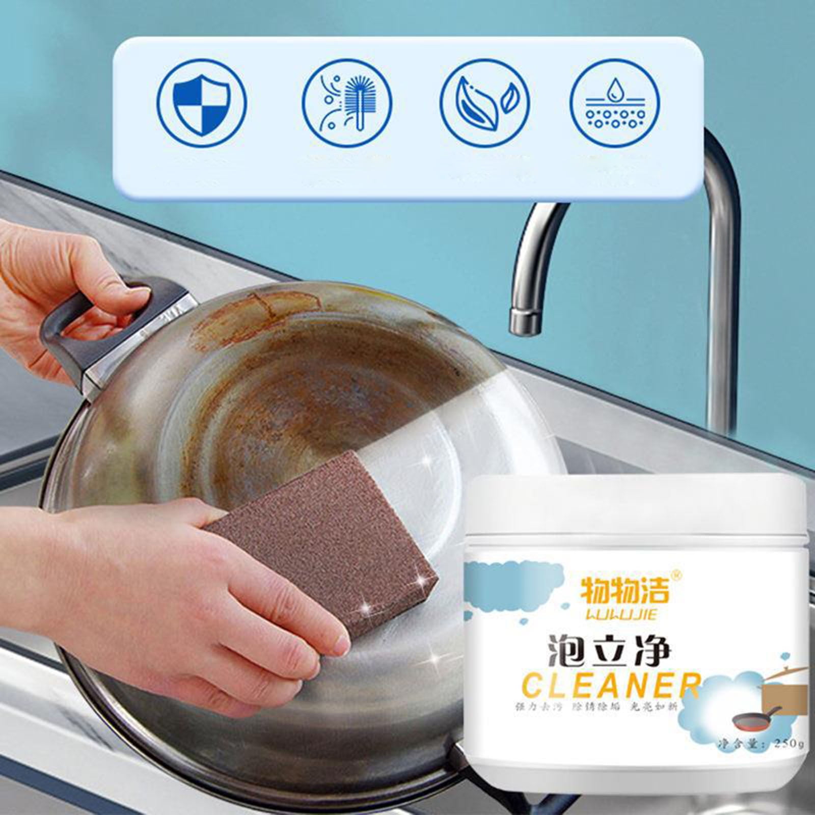 Meitianfacai Cast Iron Cleaning & Restoring Scrub Best for Removing