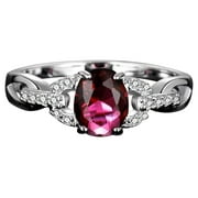 Meitianfacai Christmas Gifts Rings Rings for Women Valentine's Day Gifts Ring Round Wedding Band Anniversary Gift Accessory Rings, Size:8