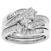 Feledorashia Round Diamond Wedding Band Size 7 Alloy