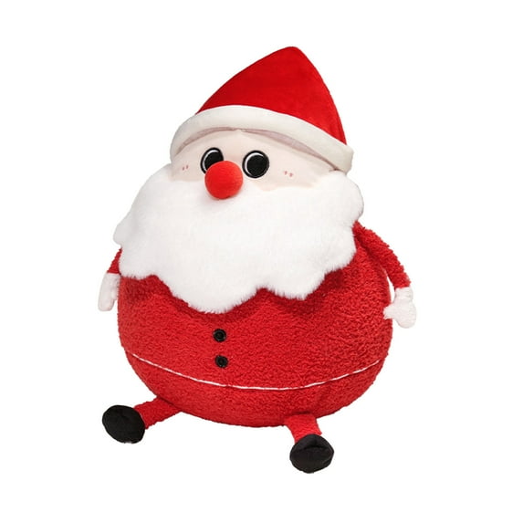 Meitianfacai Christmas Plush Pillow Holiday Character Cushion Festive Sofa Decor Seasonal Throw Pillow Home Decoration (Red)