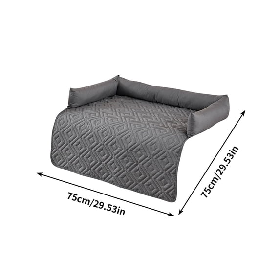 Meitianfacai Cooling Dog Bed Sofa Mat, Non-Slip Base & Raised Edges for Joint Support - 29.5x29.5in Washable Pet Bed for Furniture Protection, Heat Relief, and Summer Comfort(Gray)