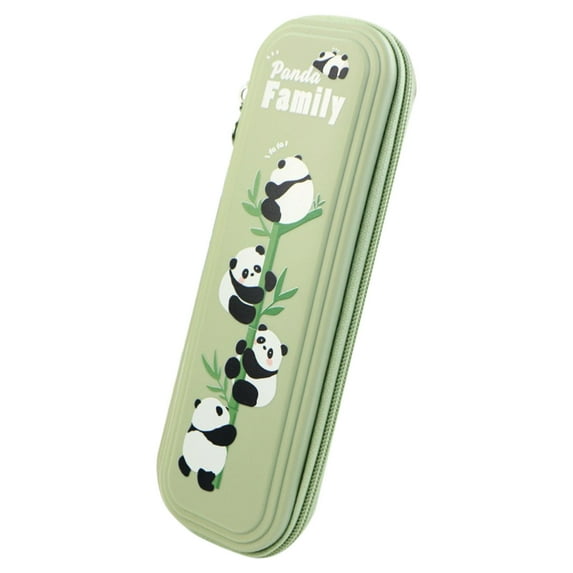 Meitianfacai Cute Pencil Case , Small Plastic Pencil Box Large Capacity(Green)