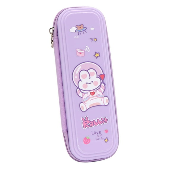 Meitianfacai Cute Pencil Case Plastic Pencil Box Gifts(Purple)