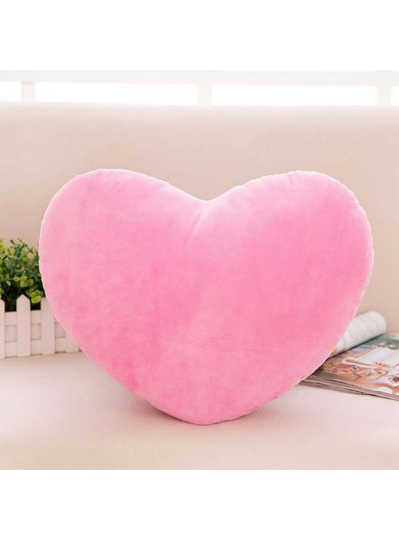Meitianfacai Cute Plush Pink Heart Pillow Cushion Toy Mini Throw Pillows Gift for Friends/Children/Girls/Dogs on Valentine's Day Fit for Living/Bed/Dining/Sofa/Cars, 5.9 Inch