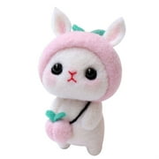 Meitianfacai Cute Rabbit Pattern DIY Needle Felting Kit, Wool Needle Felting Beginner Kits with Instructions and Needle Felting Basic Tools, Plush Toys Great for Easter Decorations
