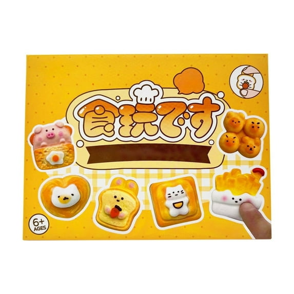 Meitianfacai DIY Mini Food Playset for Kids - Handmade Bento Craft Kit with Molds, Colorful Food Models, Travel Case for Pretend Play & Fine Motor Skills Development