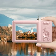 Meitianfacai Digital Camera, Entry-level 4K Digital Camera for Kids, 20X Digital Zoom Compact Point and Shoot Camera Portable Anti-shake Small Camera for Teens Students Boys Girls Seniors,Pink