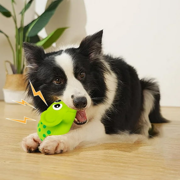 Meitianfacai Dog Chew Toys with Squeaker for Small & Medium Dogs, 3.11 Inch Puppy Teething Toys for Teeth Cleaning & Interactive Play( Green )