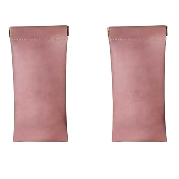 Meitianfacai Double Sided Velvet Glasses Pouch - Lightweight Portable Organizer for Eyewear, Jewelry & Essentials, Ideal Home Travel Accessory(Pink)