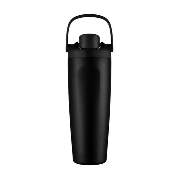 Meitianfacai Double-Wall Insulated Stainless Steel Water Bottle with Handle, 30oz Large Capacity Travel Mug, Leak-Proof Sports Drink Container (Black)