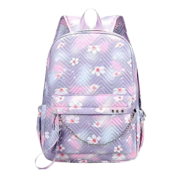 Meitianfacai Durable Fashion Backpack with Spacious Compartment, Adjustable Padded Straps and Breathable Back Panel, Compact Carry-On for Campus or Travel, 16.93x11.81x6.3 inch(Purple)