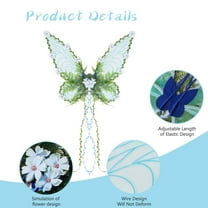 Meitianfacai Fantasy Butterfly Wing Delicate Cicada Wing Fairy Prop Set with Adjustable Fastening for Themed Parties Performances and Imaginative Play Accessories (Blue)