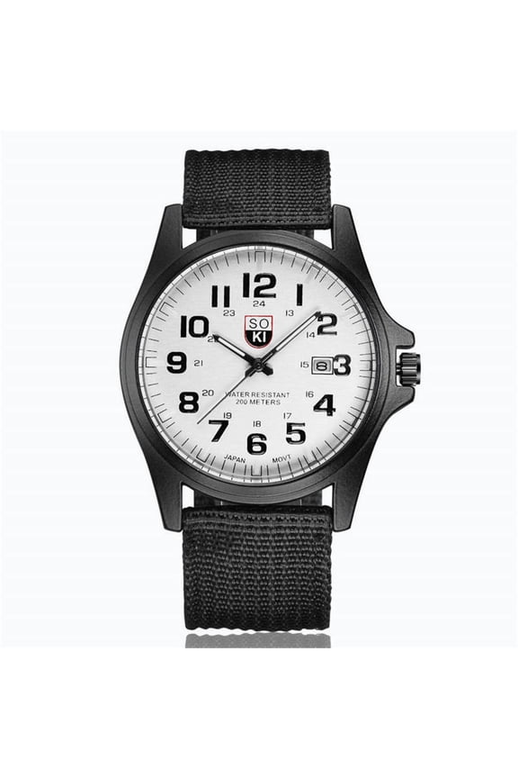 Fathers Day Gifts Watch For Men Couple Fashion Nylon strap Analog Quartz Round Wrist Watch Watches
