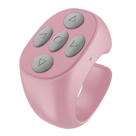 Meitianfacai Fingertip Wireless Bluetooth Remote Control for Smartphones, Tablets and Presentations (Pink)