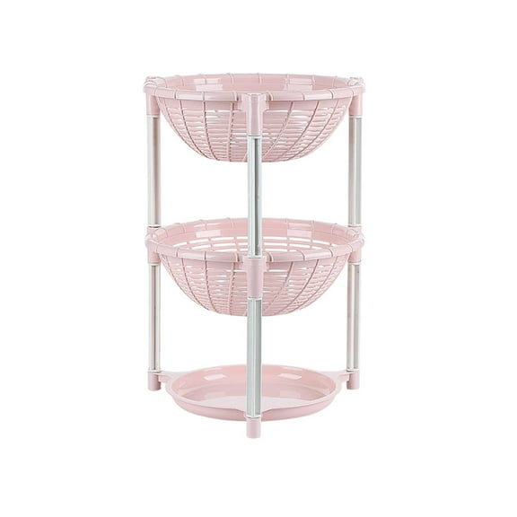 Meitianfacai Floor Standing Multi Tier Storage Shelf with Wheels, Movable Plastic Organizer Rack for Kitchen Bathroom and Living Room, Adjustable Shelving Unit for Home Organization