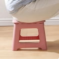thumbnail image 1 of Meitianfacai Foldable Round Edge Plastic Stool Space Saving Design for Home Office Outdoor Portable Seat with Compact Storage (Pink), 1 of 6